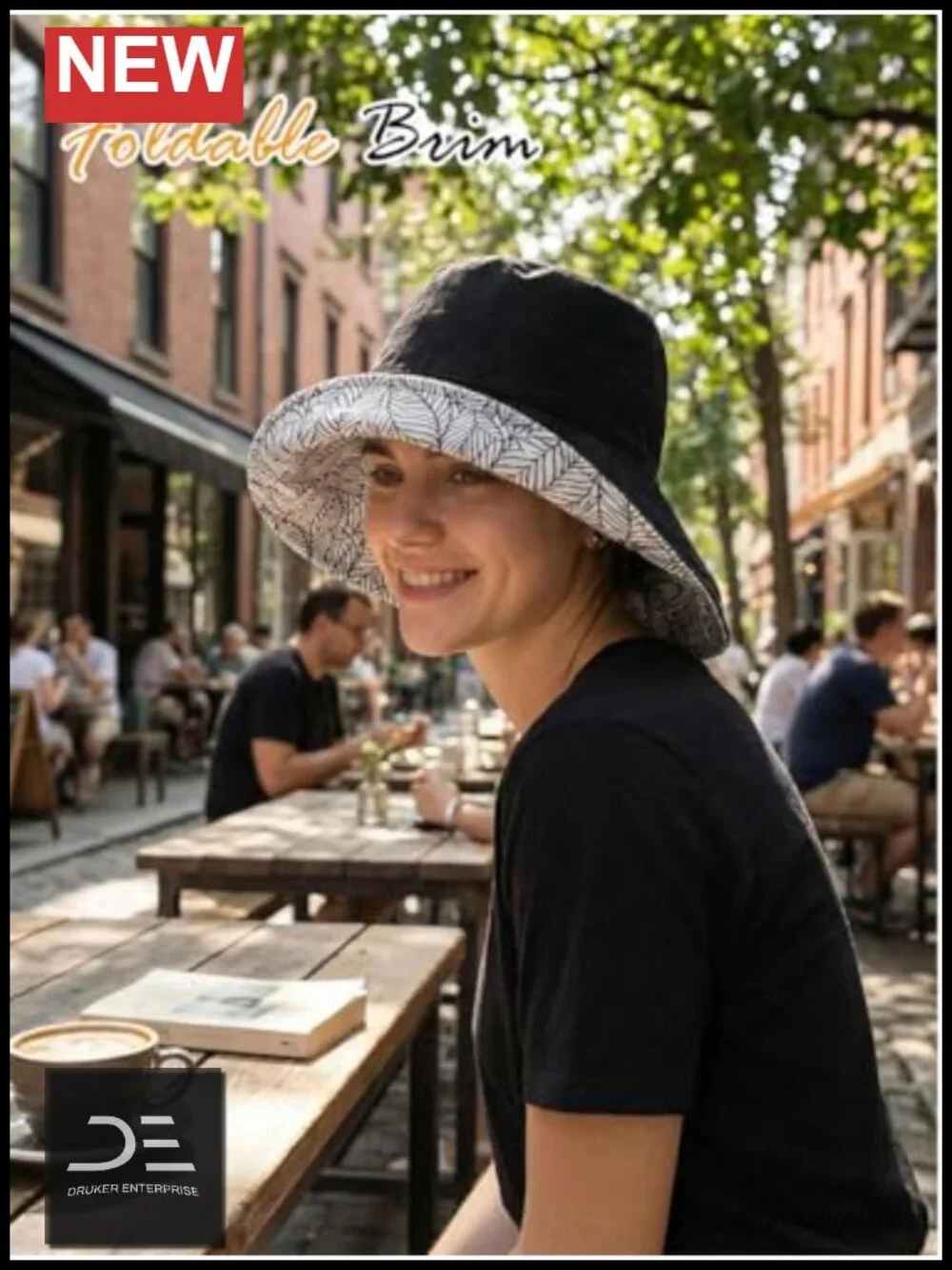 Reversible Bucket Hat Wide Brim UPF 80+ Sun Protection Foldable Outdoor Cap